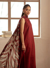 Ilara By Seran Embroidered Cambric 3 Piece Unstitched Suit SRN24I D-07 ROUGE